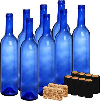 quality 750ml ウォッカ シャンパン ジュース 飲み物 装飾 コバルト ブルー ラウンド factory